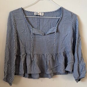 Vintage Hollister Navy Striped Blouse